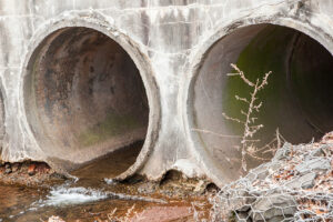 two culvert openings